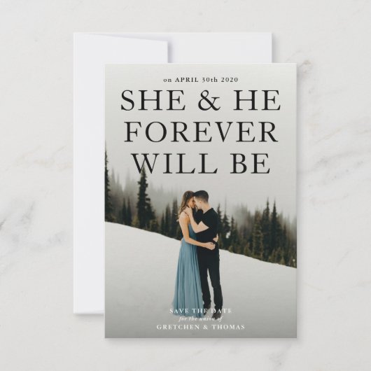 Romance Novel Save the Date Aankondiging (Voorkant)