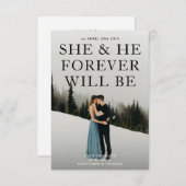 Romance Novel Save the Date Aankondiging (Voorkant / Achterkant)