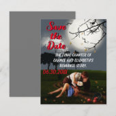 Romance Novel Style Save the Date Announounding Po Aankondiging (Voorkant / Achterkant)