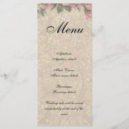 Romance paar Antiek Rozen bruiloft Menu