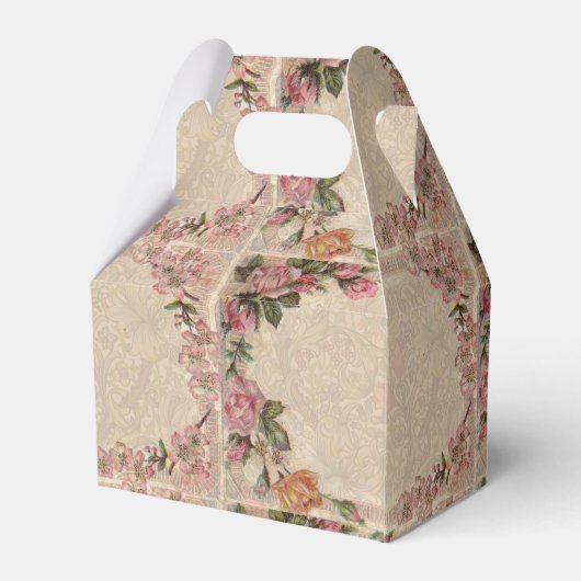 Romance paar: Antiek Rozen Girly Love Bedankdoosjes (Achterkant)