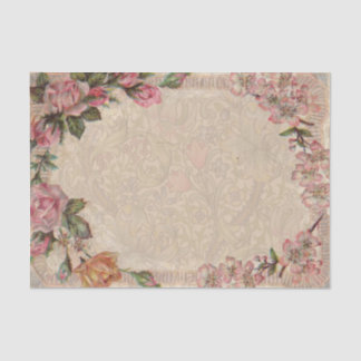 Romance paar: Antiek Rozen Girly Love Tissuepapier