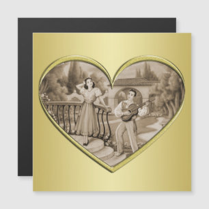 Romance paar, man en vrouw, goud