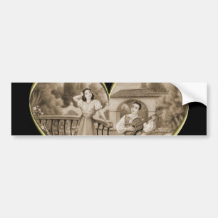 Romance paar, man en vrouw liefde Bumpersticker