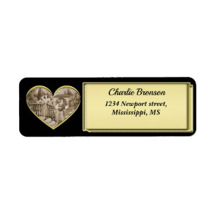 Romance paar, man en vrouw liefde Etiket