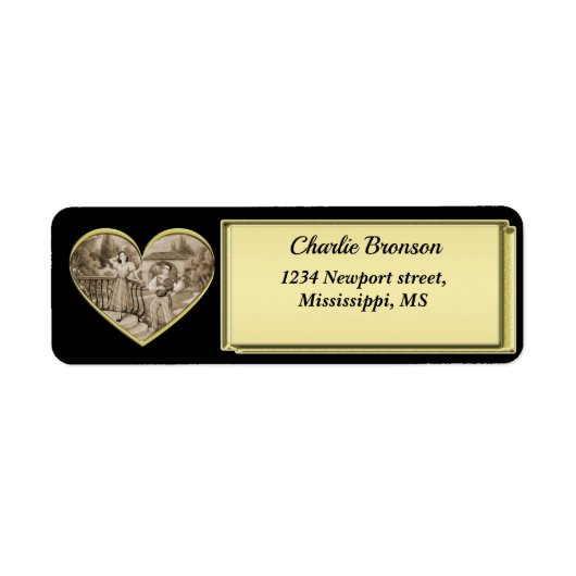 Romance paar, man en vrouw liefde Etiket (Voorkant)