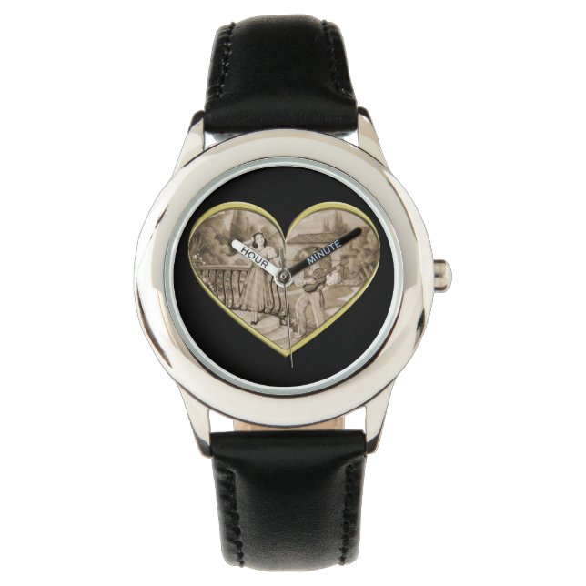  Romance paar, man en vrouw liefde Horloge (Voorkant)