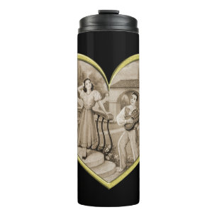 Romance paar, man en vrouw liefde Thermosbeker