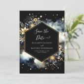 Romance printbare hemelse bruiloft save the date (Staand voorkant)