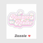 Romance Reader Pastel Retro Boek Lover Quote Sticker (Vel)