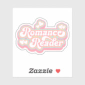Romance Reader Pastel Retro Boek Lover Quote Sticker (Vel)