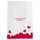 Romance Red Hearts Gift Bag Medium Cadeauzakje (Achterkant)