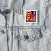 Romance. Regels. Vierkante Button 5,1 Cm (In situ)