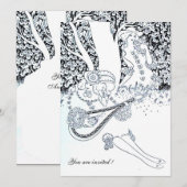 ROMANCE, ROMANTISCHE GELIEFDE ZWART WIT HUWELIJKSP KAART (Voorkant / Achterkant)