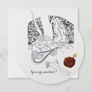 ROMANCE, ROMANTISCHE LOVERS RED WAX SEAL Black Whi Kaart