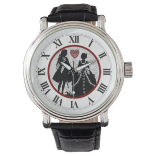 Romance Silhouette Romantic Couple Wrist Watch Horloge