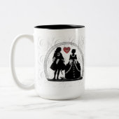 Romance Silhouettes Café Mug (Gauche)