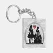 Romance Silhouettes dubbelzijdig acrylhoudend Sleu Sleutelhanger (Voorkant Links)