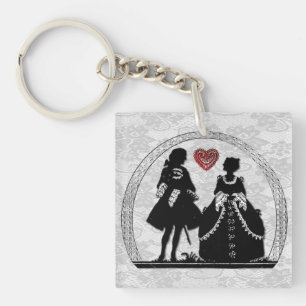 Romance Silhouettes dubbelzijdig acrylhoudend Sleu Sleutelhanger