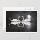Romance Swan Briefkaart (Voorkant / Achterkant)