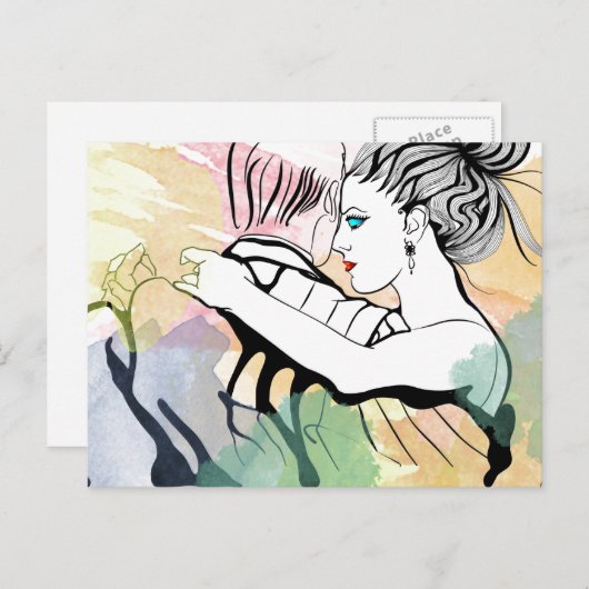 Romance Tango Briefkaart (Voorkant / Achterkant)