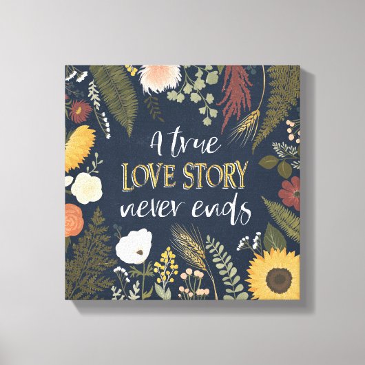 ROMANCE V | Een echt liefdesverhaal eindigt nooit Canvas Afdruk (Voorkant)