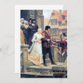 Romance van de middeleeuwse bruiloft kaart (Voorkant / Achterkant)