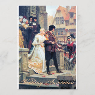 Romance van de middeleeuwse bruiloft kaart