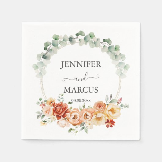 Romance van de perziktuin servet (Voorkant)