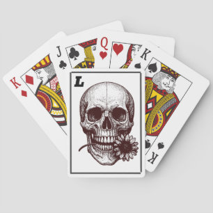 romance van de schedel pokerkaarten