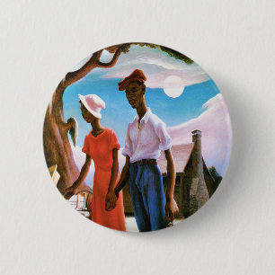 Romance van Thomas Hart Benton Ronde Button 5,7 Cm