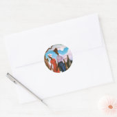 Romance van Thomas Hart Benton Ronde Sticker (Envelop)
