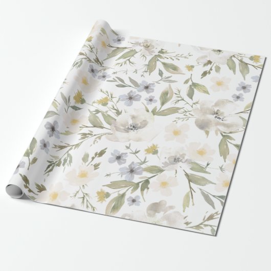 Romance van wilde bloemen cadeaupapier (Uitgerold)