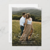 Romance Verticaal Sla het Briefkaart Datum op (Voorkant / Achterkant)