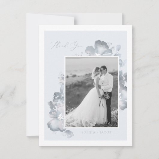 Romance waterverf bedankkaart (Voorkant)