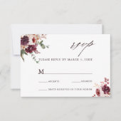 Romance Waterverf Floral Wedding RSVP (Voorkant)