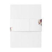 Romance Waterverf Floral Wedding Uitnodigingen Wikkel (Achterkant Voorbeeld)