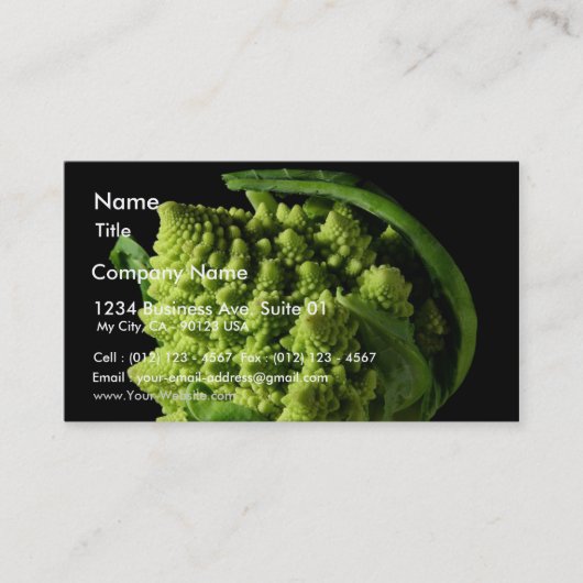 Romanesco Broccoli Fractals Visitekaartje (Voorkant)