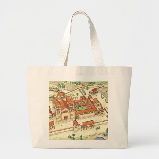 Romanesque Abbey. Model Grote Tote Bag (Voorkant)
