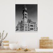 Romanesque City Hall Building Poster (Keuken)