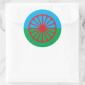 Romani Drapeau autocollant 3" feuille de 6 (Sac)