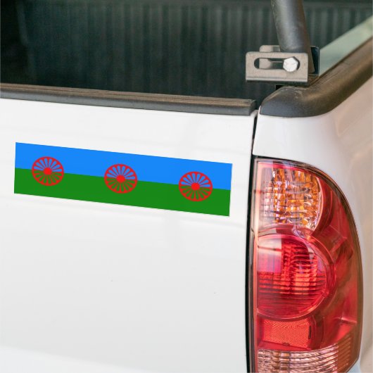 Romani Flag Bumpersticker (Op Truck)