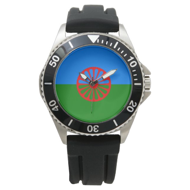 Romani Flag Horloge (Voorkant)
