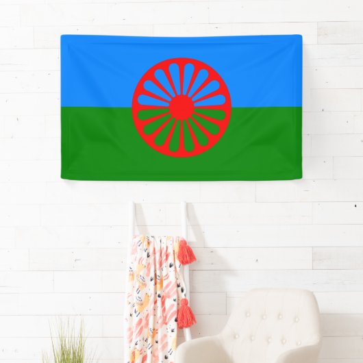 Romani Flag Spandoek (Insitu)