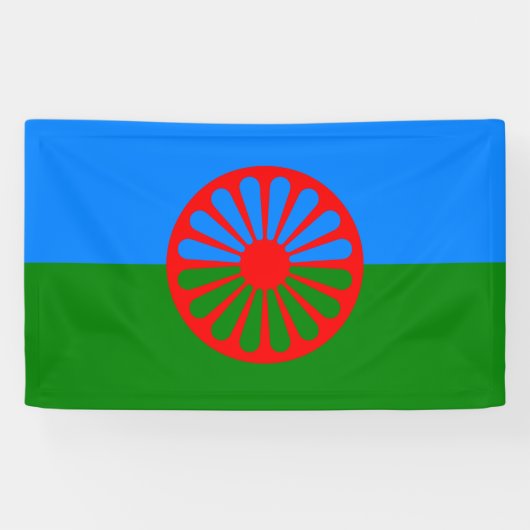 Romani Flag Spandoek (Horizontaal)