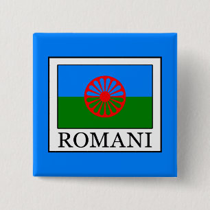 Romani Vierkante Button 5,1 Cm