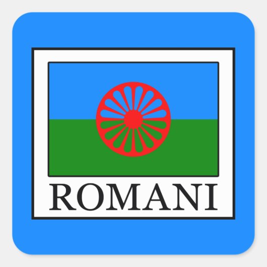 Romani Vierkante Sticker (Voorkant)