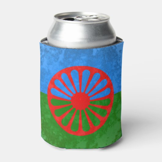 Romani vlag blikjeskoeler (Blikje Voorkant)
