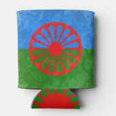 Romani vlag blikjeskoeler (Achterkant)
