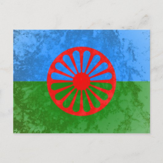 Romani vlag briefkaart (Voorkant)